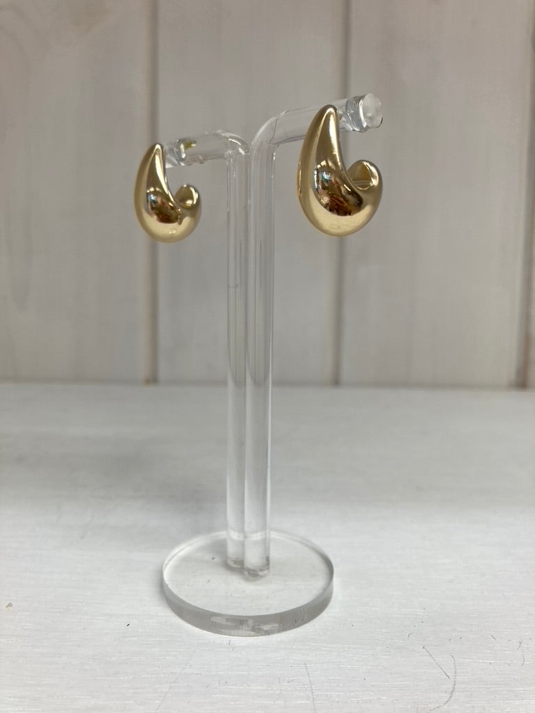 Luna Gold Dome Oorbellen