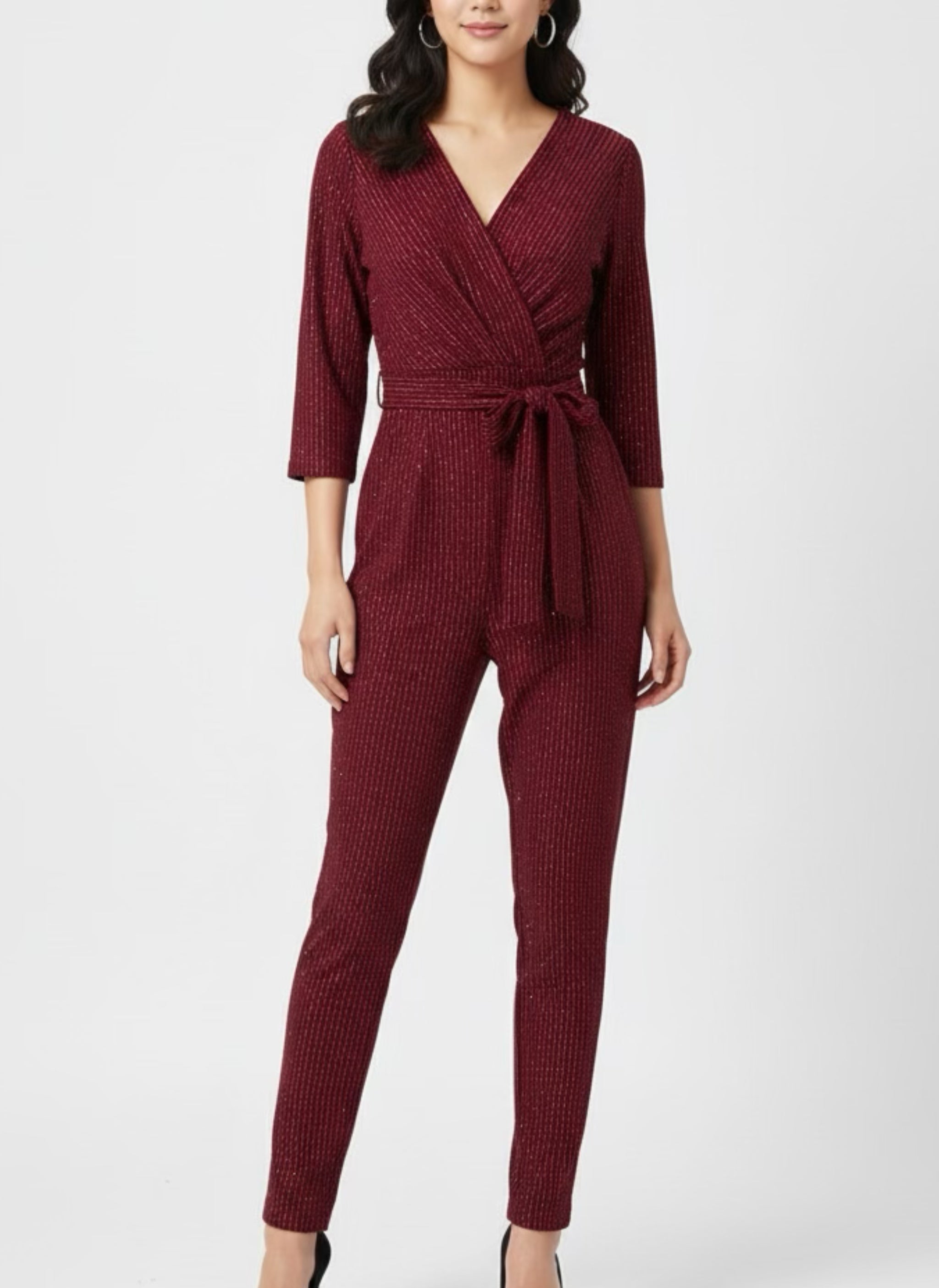 Combinaison bordeaux stripe