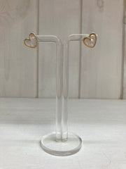 Pearl Heart Oorstekers – Gouden Hartjes met Parelmoerglans