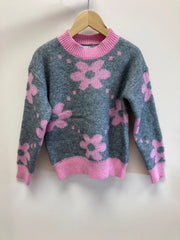 Meisjes Trui met Bloemen – Zachte Kindertrui – Outlet