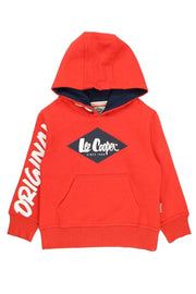 Lee Cooper Rode Jongens Hoodie met Logo