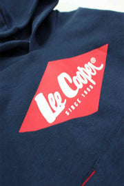 Lee Cooper Navy Jongens Hoodie met Rood Logo