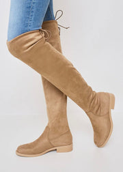 JM Abloom Hoge Beige Dames Boots – Comfortabele Laarzen