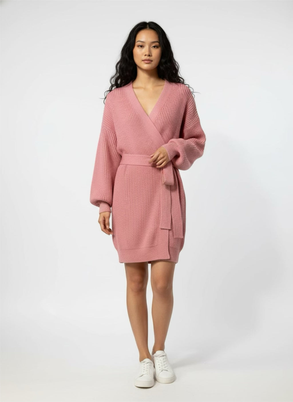 Cardigan Wrapped Long Pink One size
