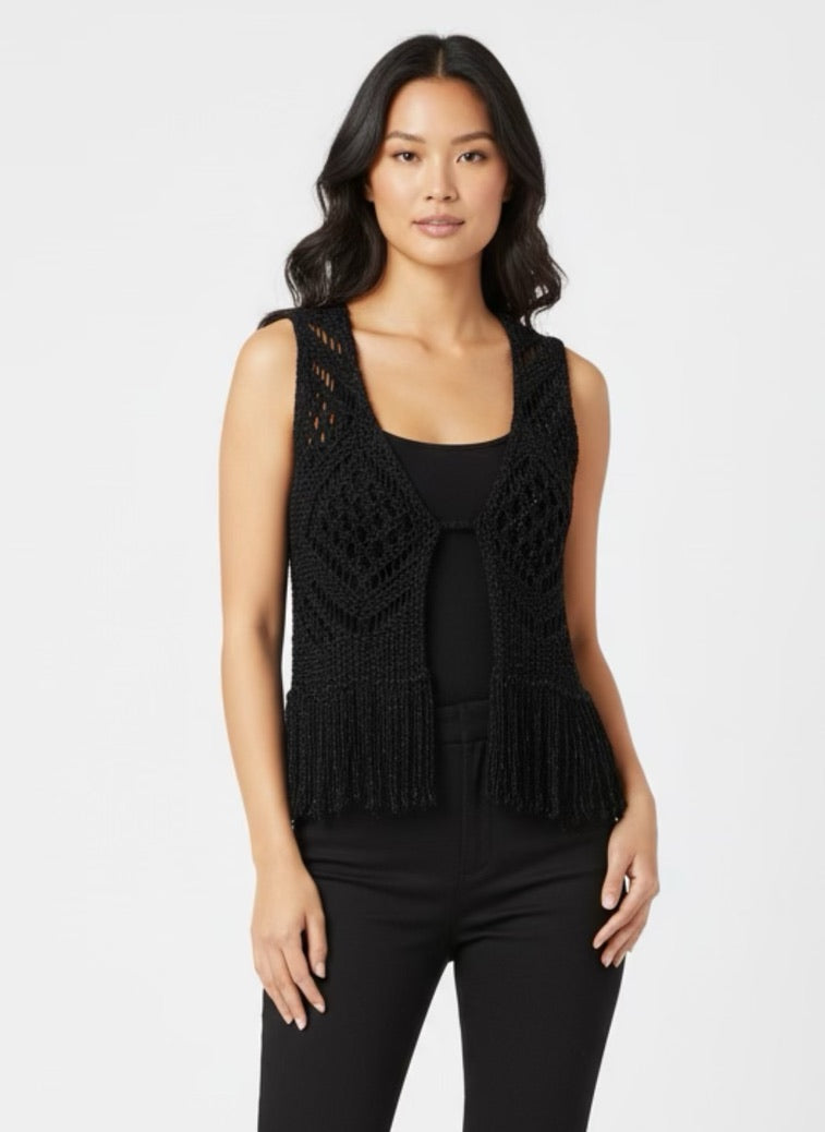 Sofie gehaakt vestje zwart