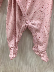 Wooly Baby Pyjama Roze met Stippen – 100% Katoen