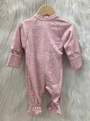Wooly Baby Pyjama Roze met Stippen – 100% Katoen