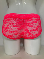 LingaDore Dames Hipster Roze met Kant – Katoen