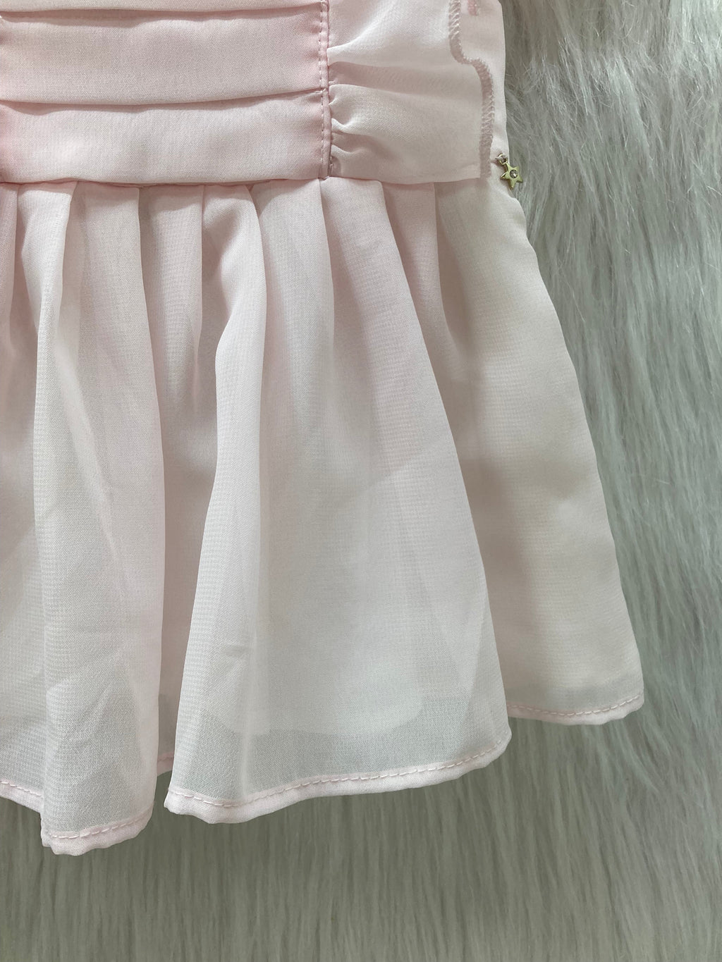 Jurkje mouwen volant roze