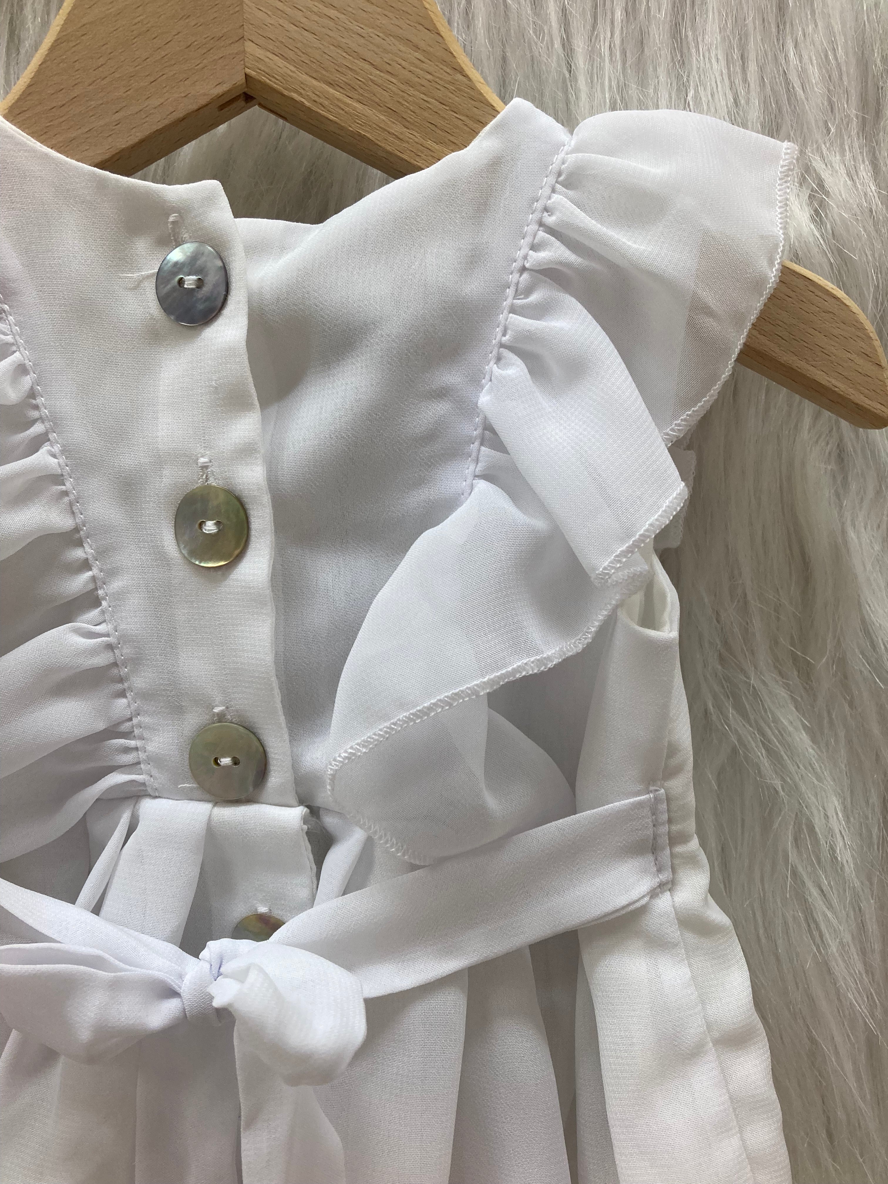 Jurkje mouwen volant wit