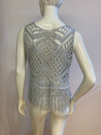 Sofie gehaakt vestje zilver