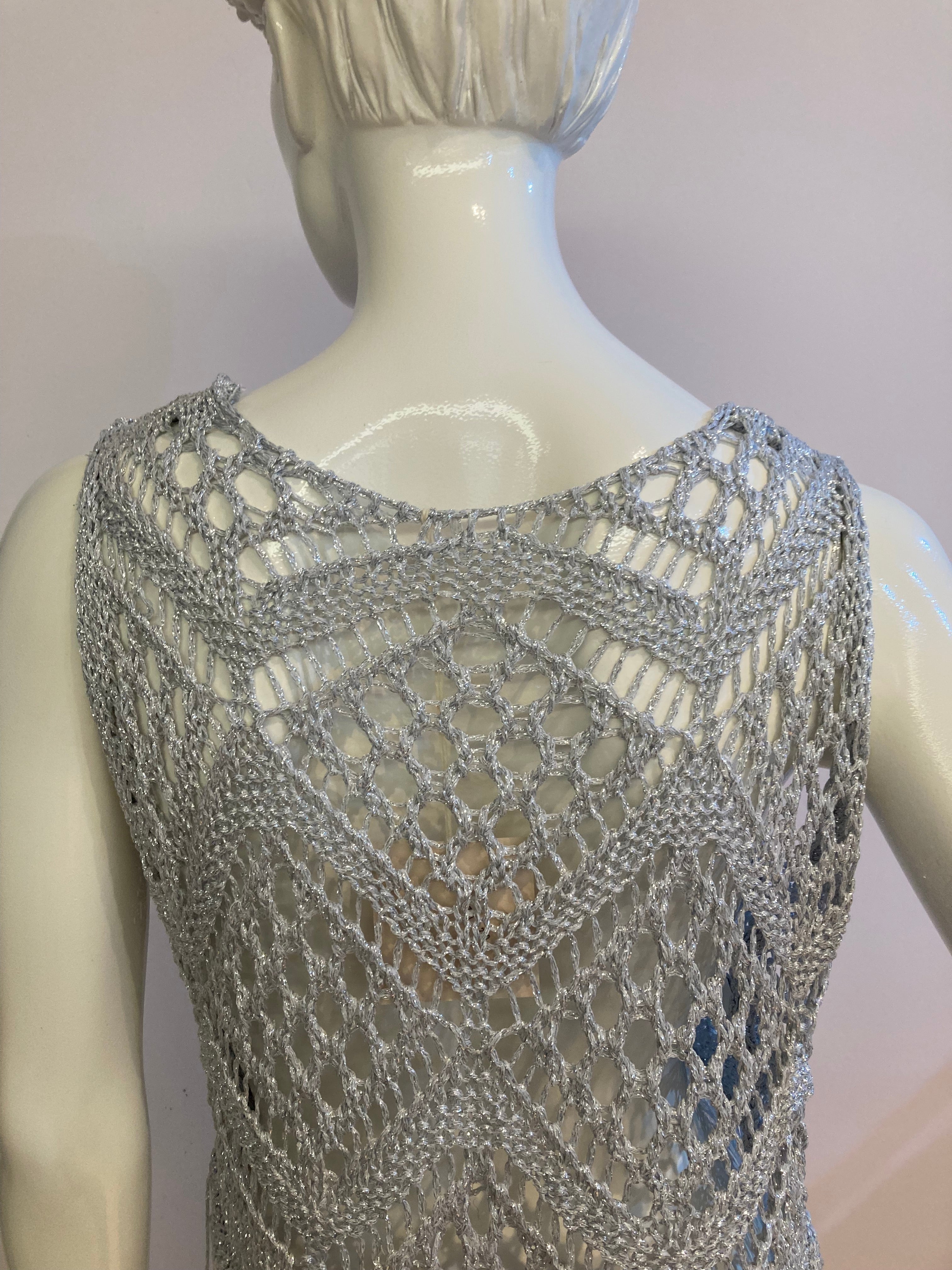 Sofie gehaakt vestje zilver