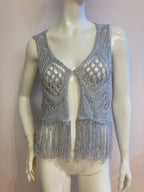 Sofie gehaakt vestje zilver