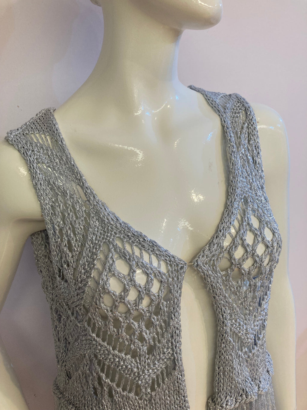 Sofie gehaakt vestje zilver