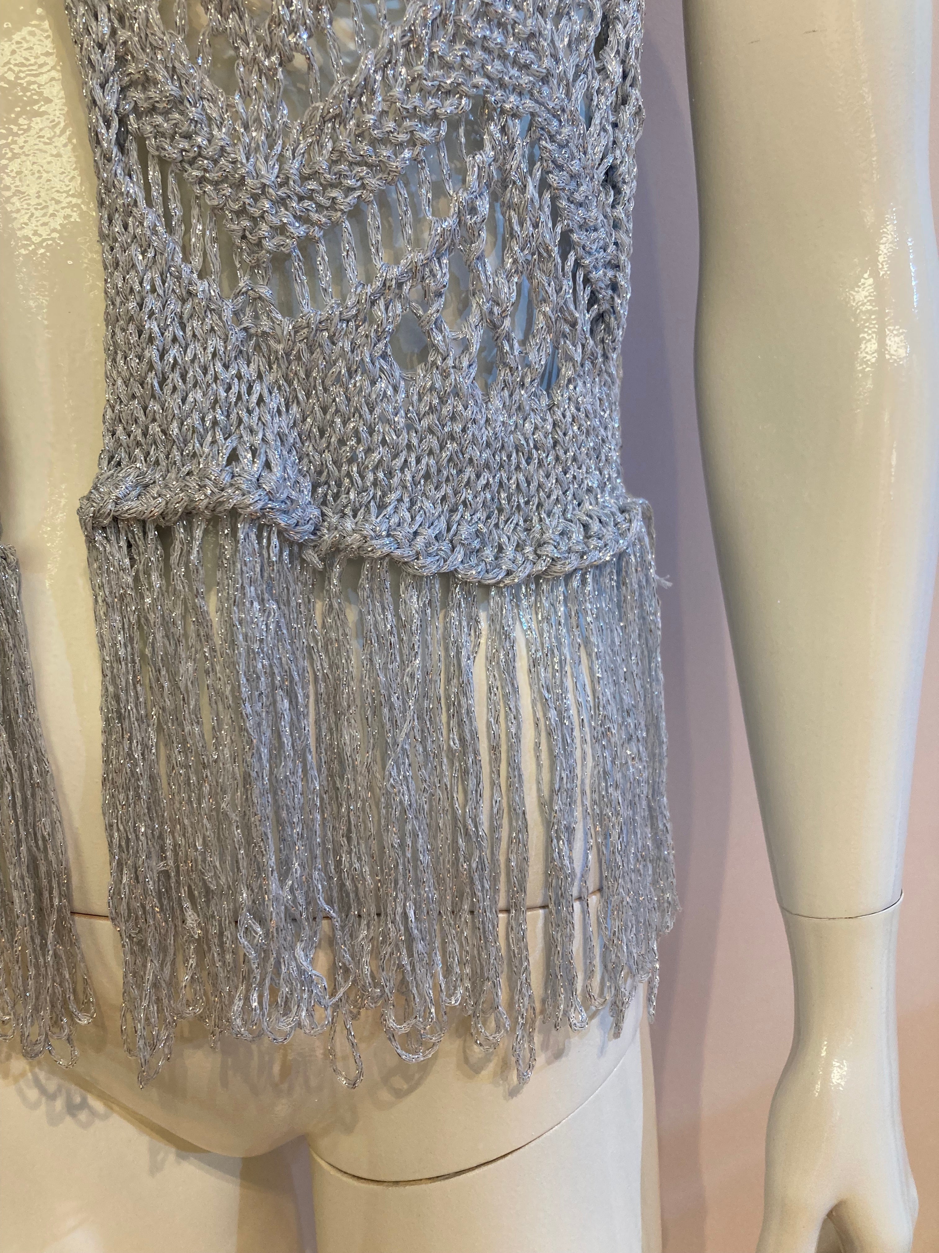 Sofie gehaakt vestje zilver