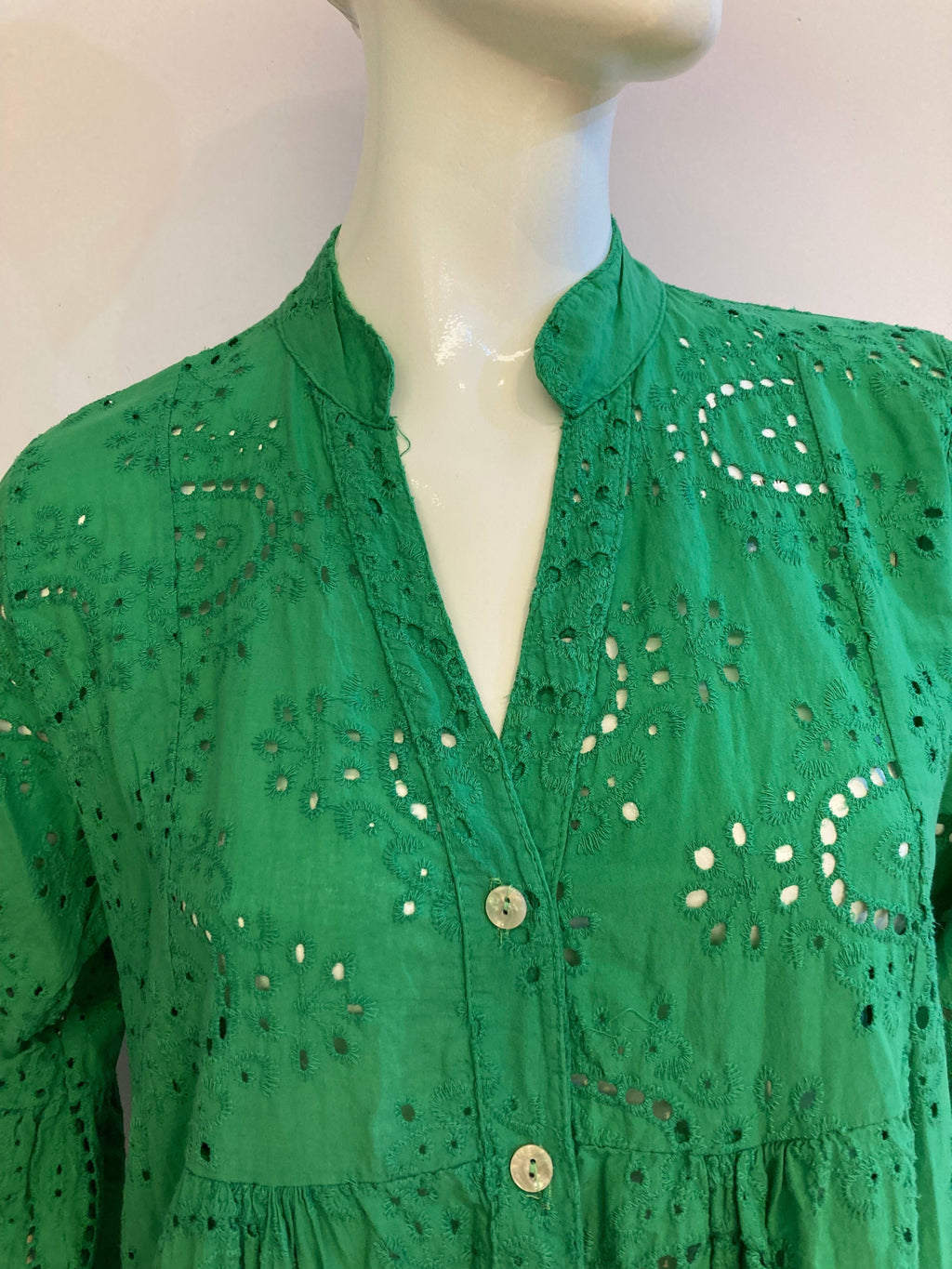Embroidered Dress groen