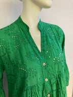 Embroidered Dress groen