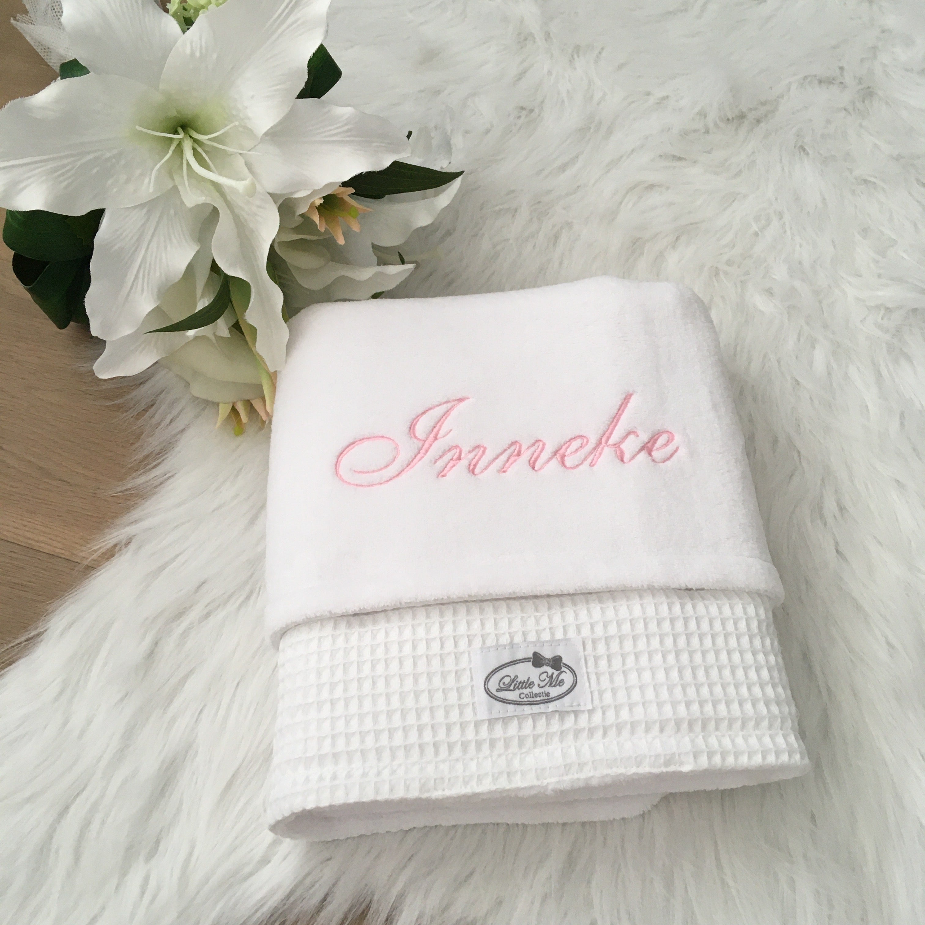 Winterdeken waffel wit 75x100cm