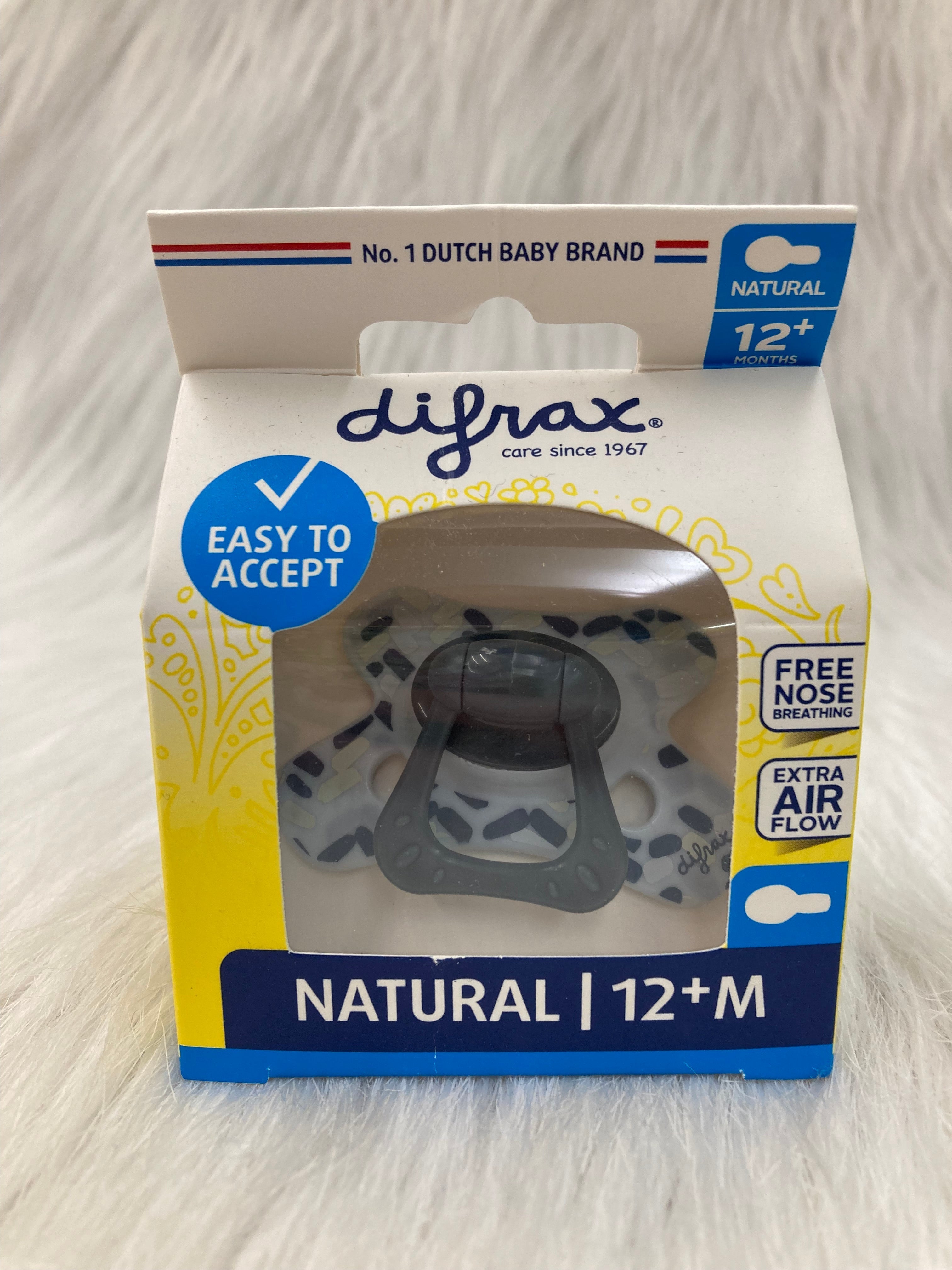 Fopspeen Natural 12+ Maanden lichtblauw/grijsblauw