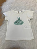 T-shirt met groen jurkje