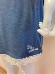 Vive Maria Heavenly Dream Blauwe Nachtjurk met Kant