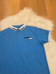 BLVCK Exclusive Blauwe Herenpolo met Contrastdetails