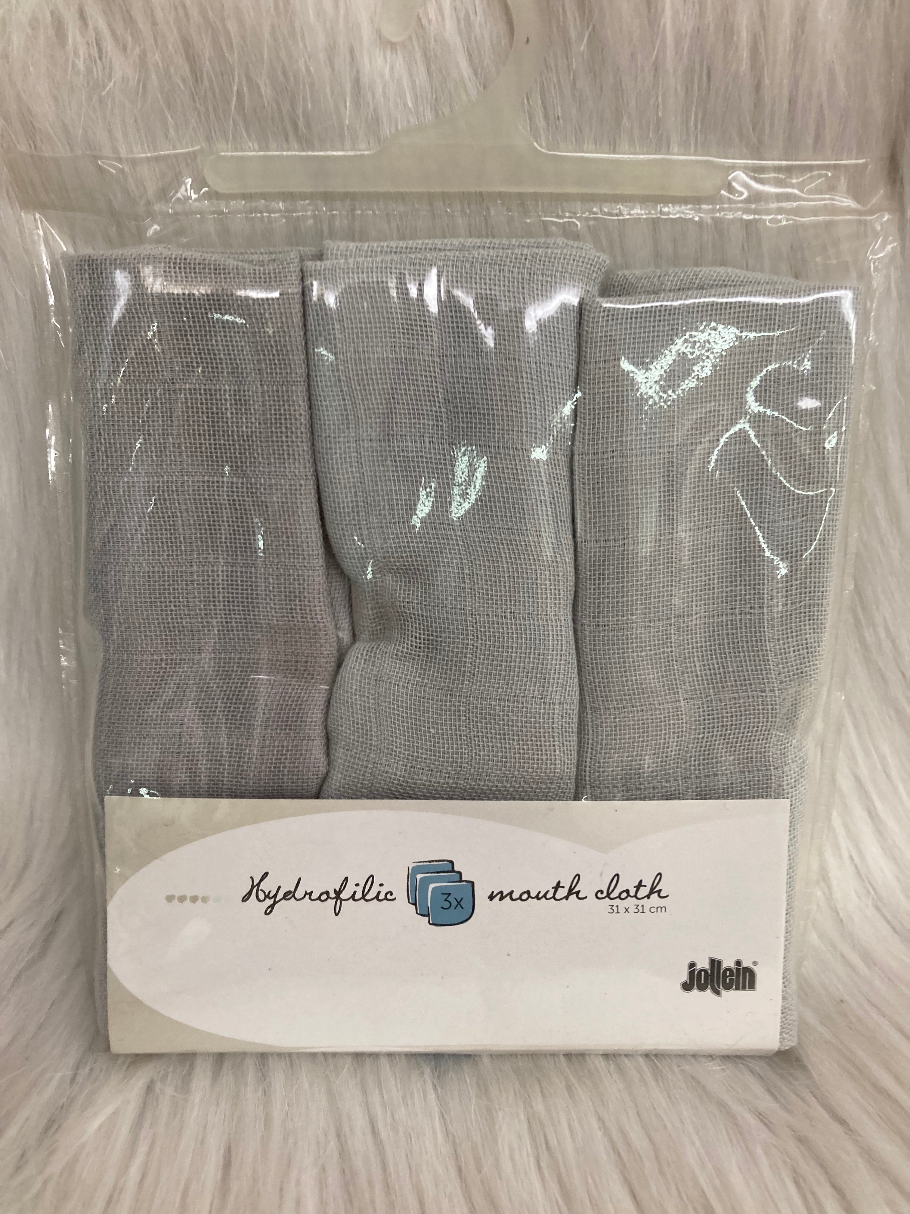 Hydrofiel monddoekje lichtgrijs