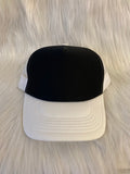 Truckercap zwart/wit