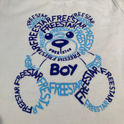 Free Star Wit Jongens T-shirt met Blauwe Beerprint