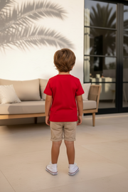 Free Star Rood Jongens T-shirt met California Print
