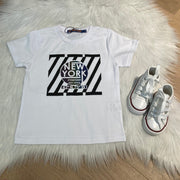 Free Star Wit Jongens T-shirt met New York Print