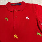 1Polo Broderie rood