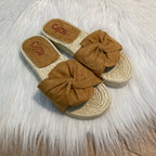 Slippers met strik Camel