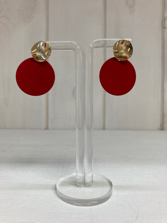 Boucles d'oreilles pendantes Valentina Rouge