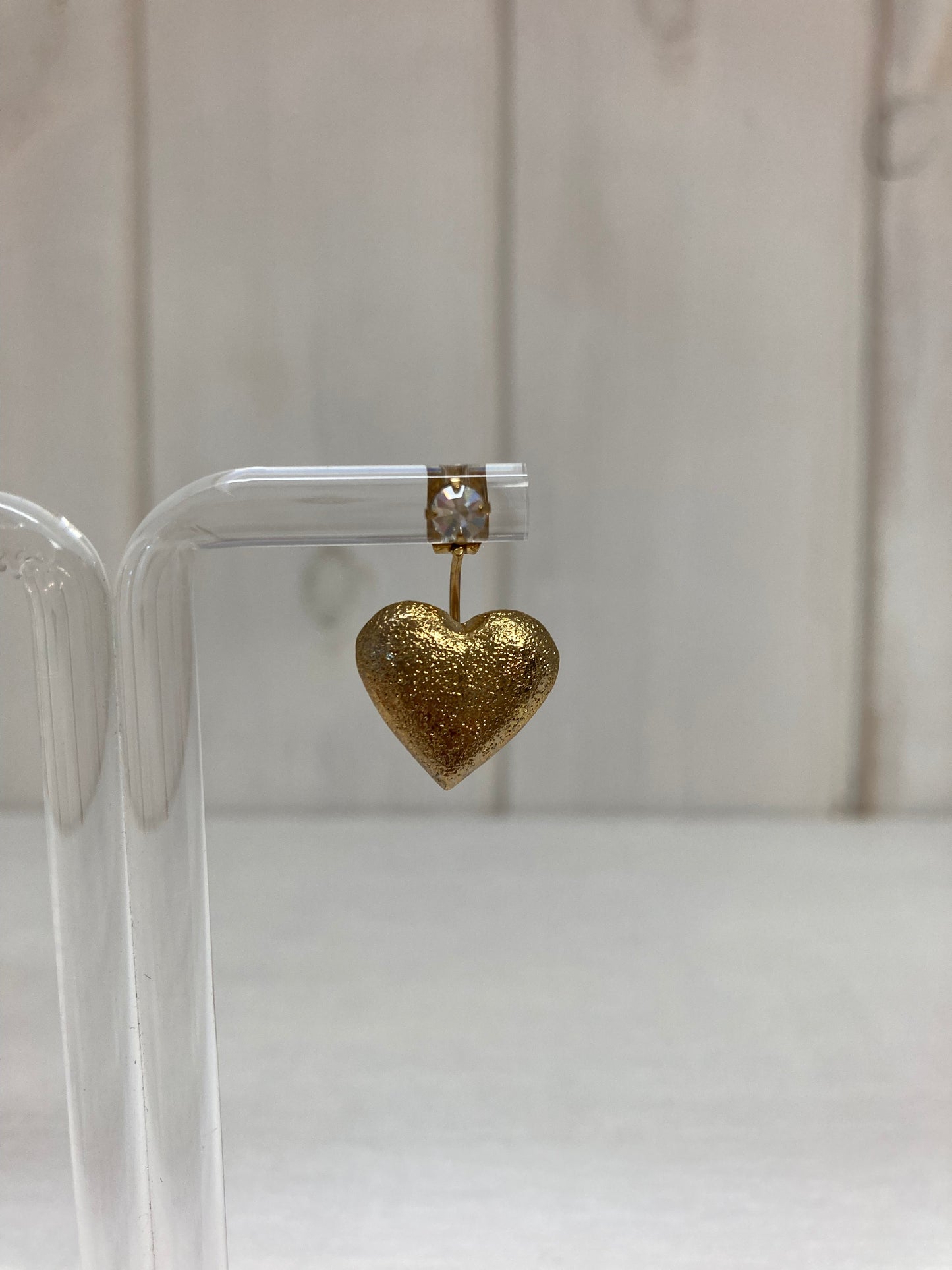 Golden Heart Luxe Oorbellen – Gehamerd Hart Goud