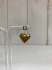Golden Heart Luxe Oorbellen – Gehamerd Hart Goud