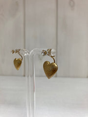 Golden Heart Luxe Oorbellen – Gehamerd Hart Goud
