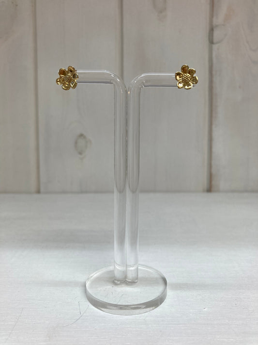 Golden Daisy Oorstuds – Bloemoorbellen Goud