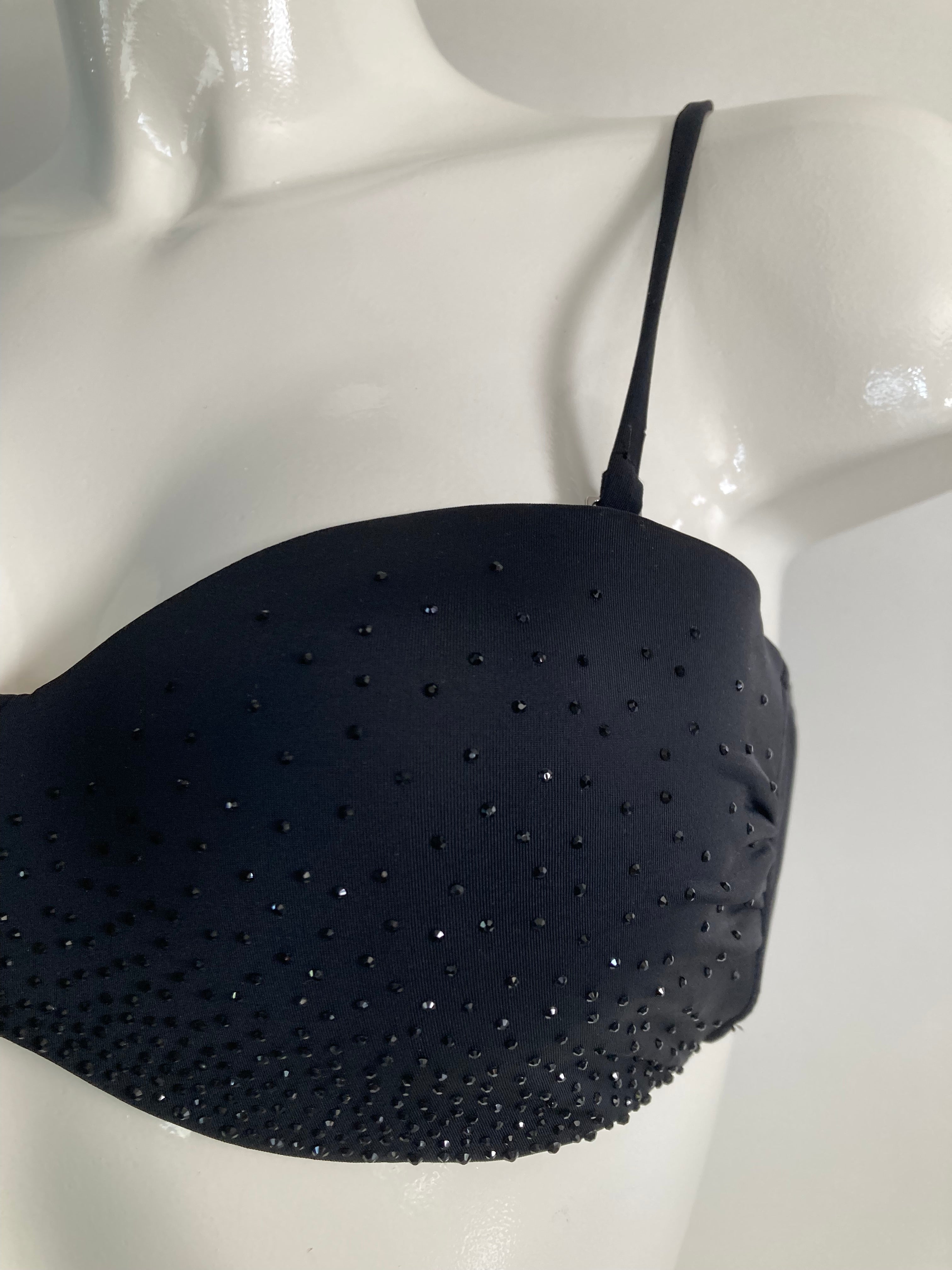 Push up bikini sexkiss black glitter