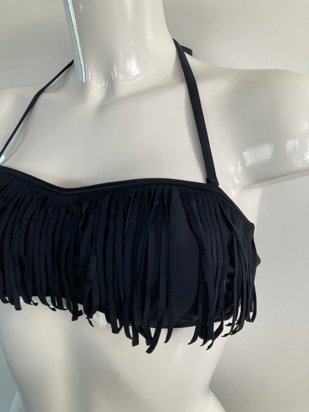 Bikini bandeau franjes
