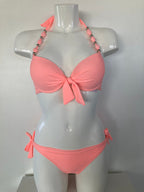 Push up bikini coraal