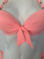 Push up bikini coraal