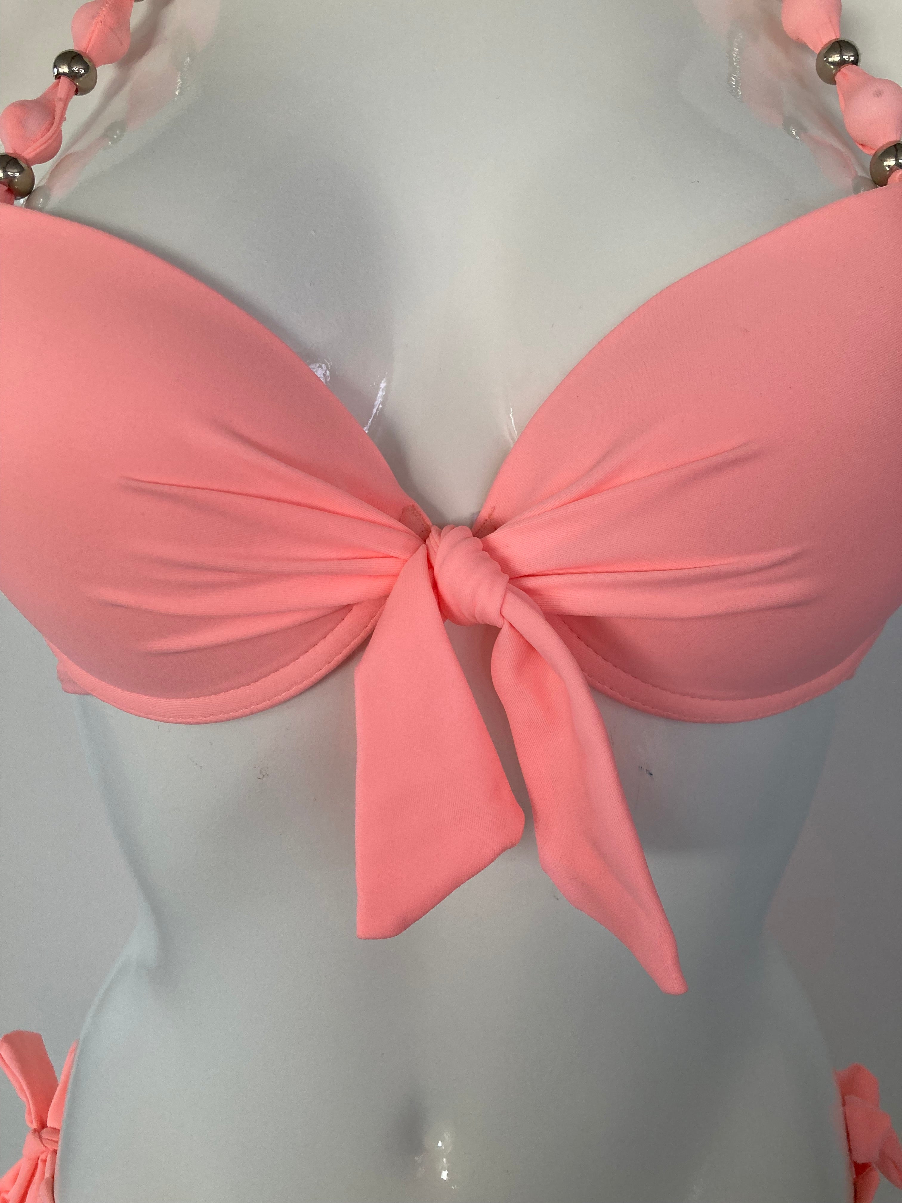 Push up bikini coraal