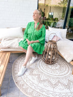 Embroidered Dress groen