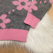 Meisjes Trui met Bloemen – Zachte Kindertrui – Outlet
