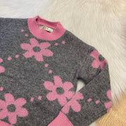 Meisjes Trui met Bloemen – Zachte Kindertrui – Outlet