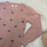 Meisjes Trui met Hartjes – Zachte Kindertrui – Outlet