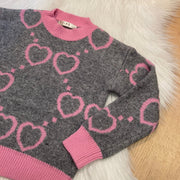 Meisjes Trui met Hartjes – Zachte Kindertrui