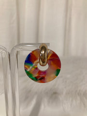 Carnival Glow Statement Oorbellen – Multicolor Resin & Goud