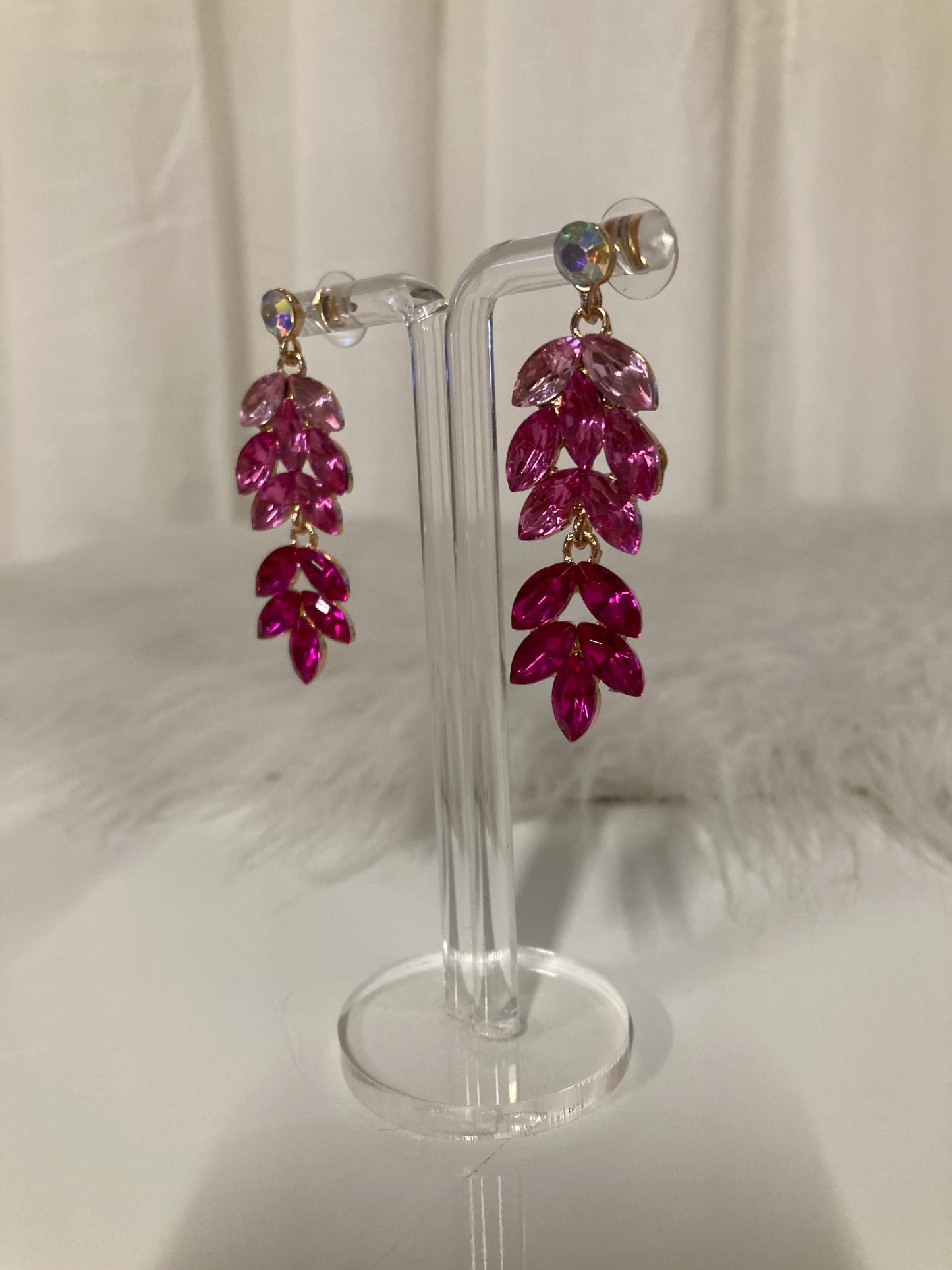 Fuchsia Royale Oorbellen – Luxe Kristal Statement Earrings